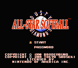 Dusty Diamond's All-Star Softball title screenshot